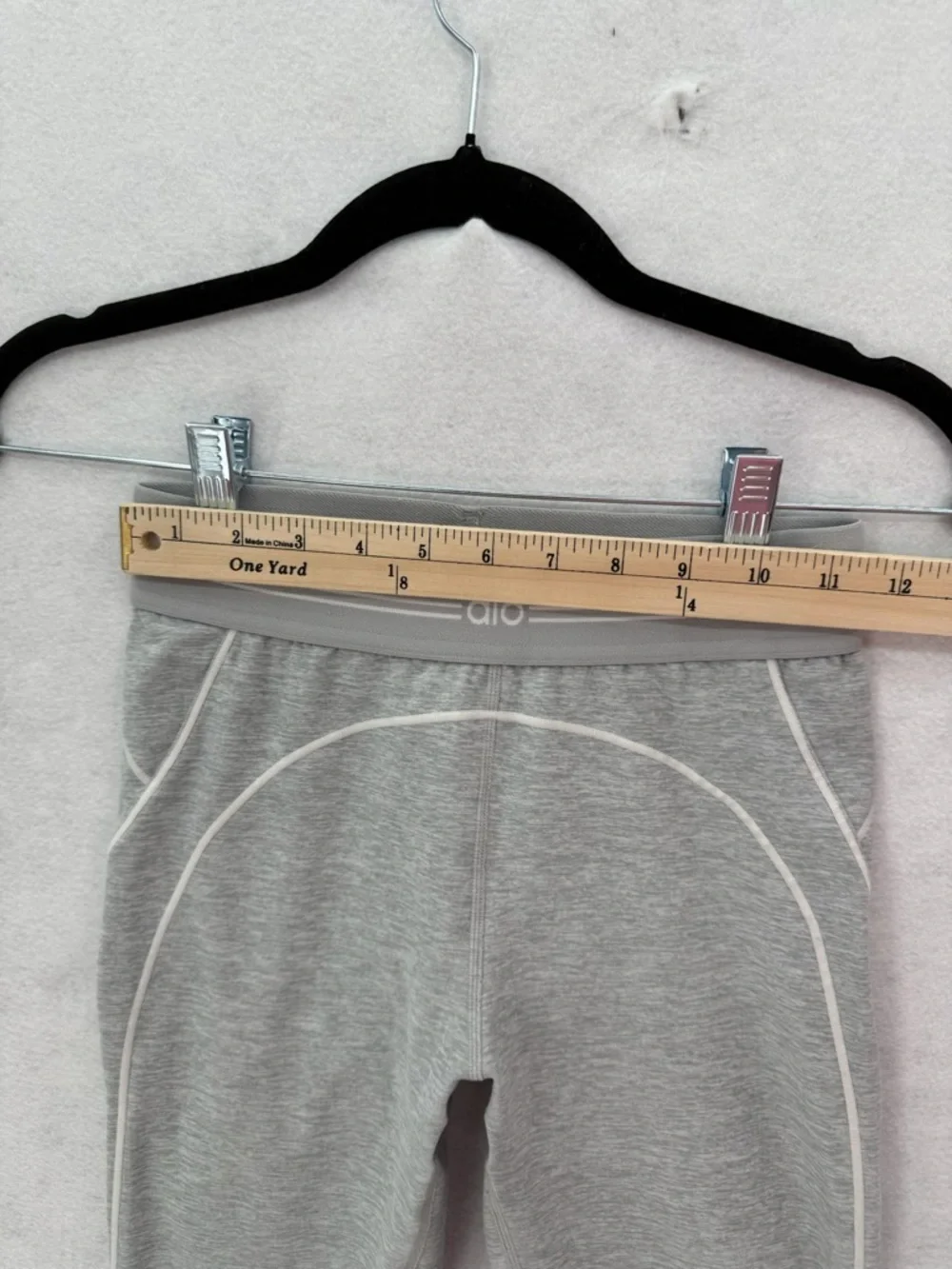 Alosoft High-Waist Heart Throb Legging Athletic Heather‎ Grey/White Size Small